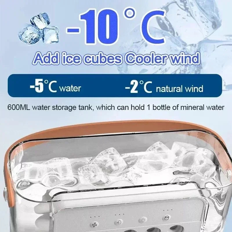 Portable Humidifier Air Conditioner Fan Household Hydrocooling Water Mist Cooler Portable Air Adjustment for Office 3 Speed Fan